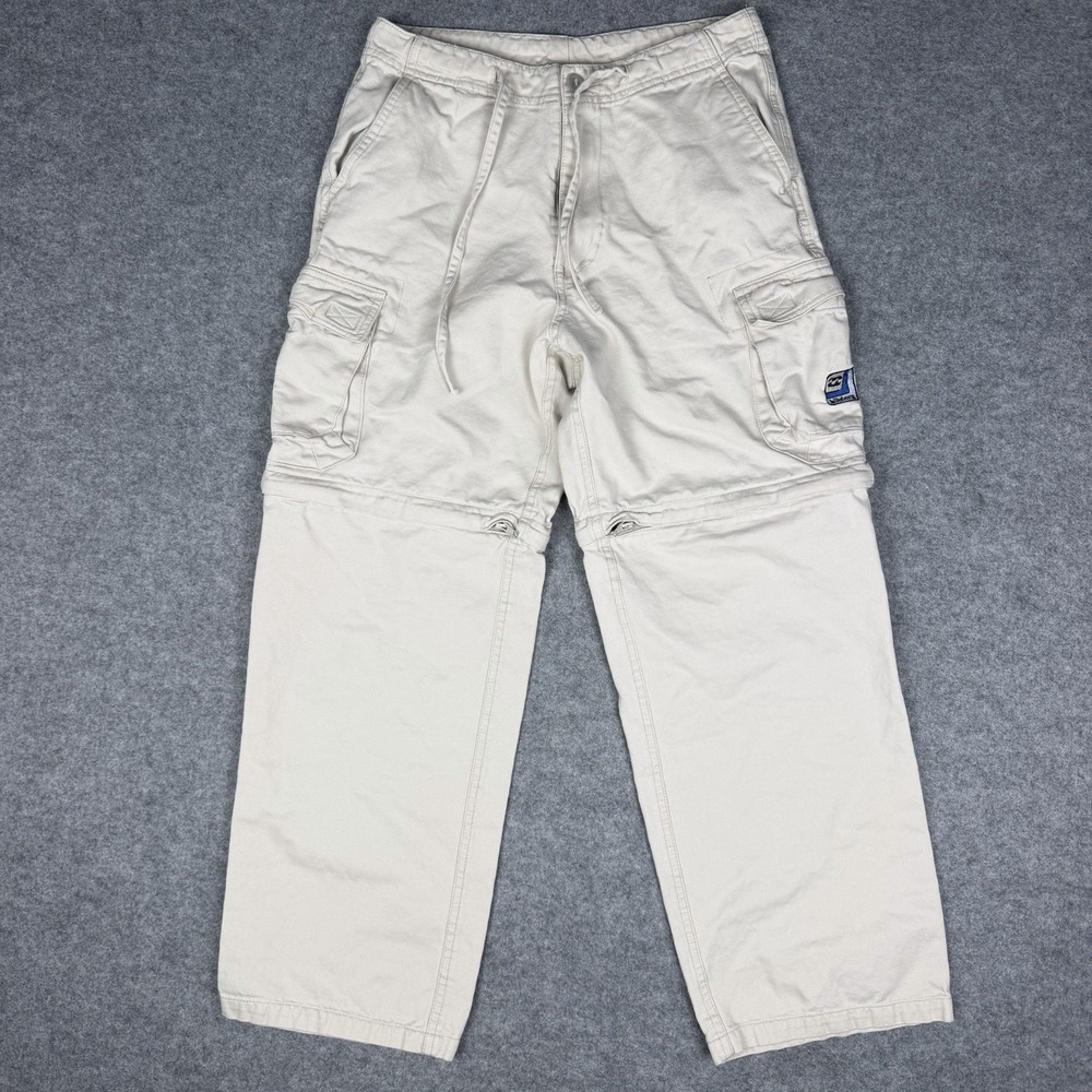 Billabong Vintage Y2K Cargo Pants Baggy Skater Khaki Gorpcore Utility Size 26